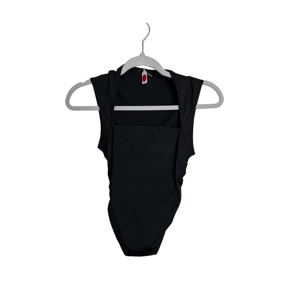 Sleeveless Bodysuit‎ Square Neck Tank Top Basic Casual